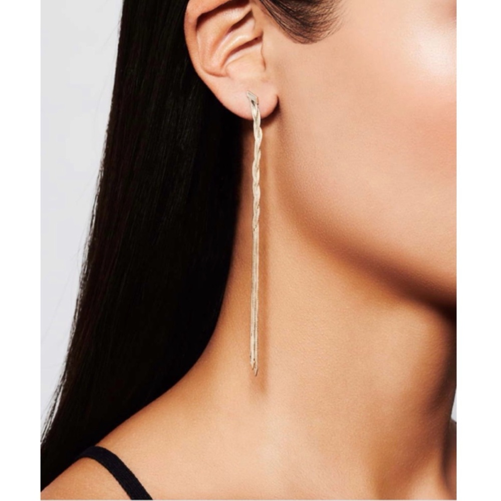 Lana Jewelry Triple Braided Linear Earrings